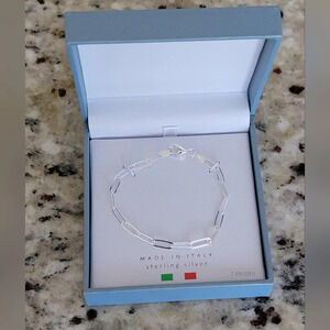 Sterling Silver Paper Clip Bracelet NWT